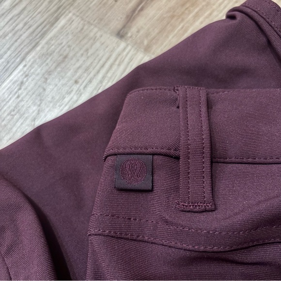 Lululemon ABC Slim Fit Men's Burgundy maroon Pants size 32 x 31 chino warpstreme - Picture 11 of 12